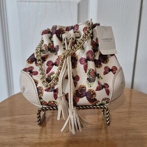 NWTs Liz Claiborne Butterfly Drawstring Pouch Clip To Be Hip Line